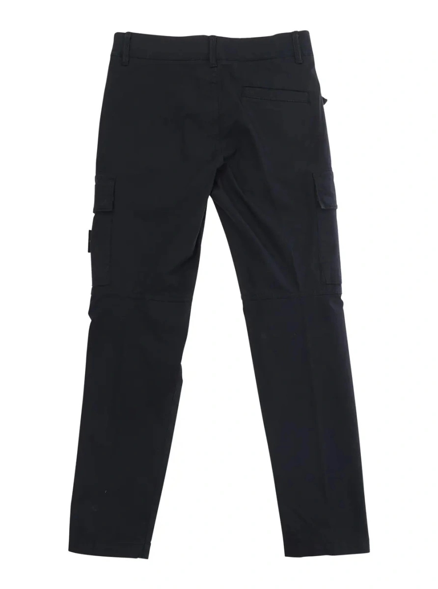 Pantaloni Stone Island albastri din bumbac - Img 2