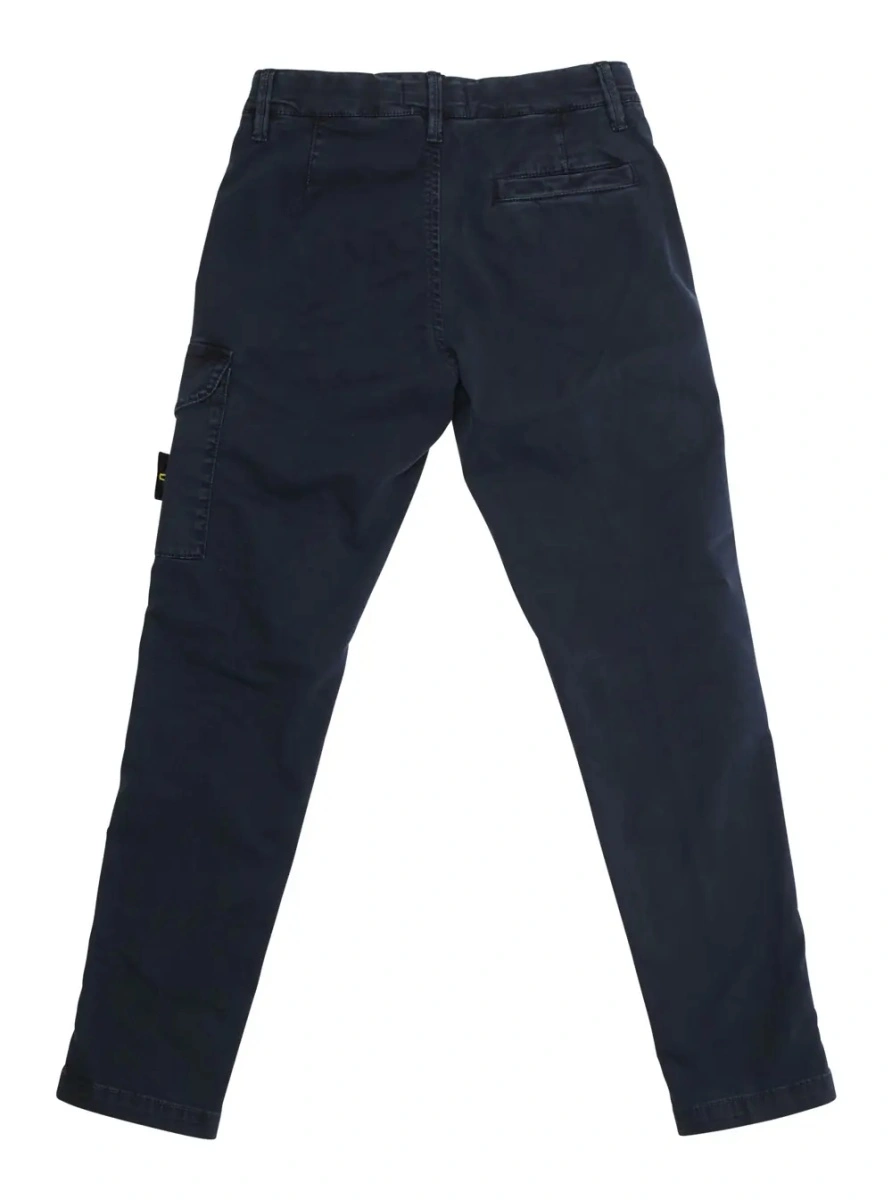 Pantaloni Stone Island albastri din bumbac - Img 2