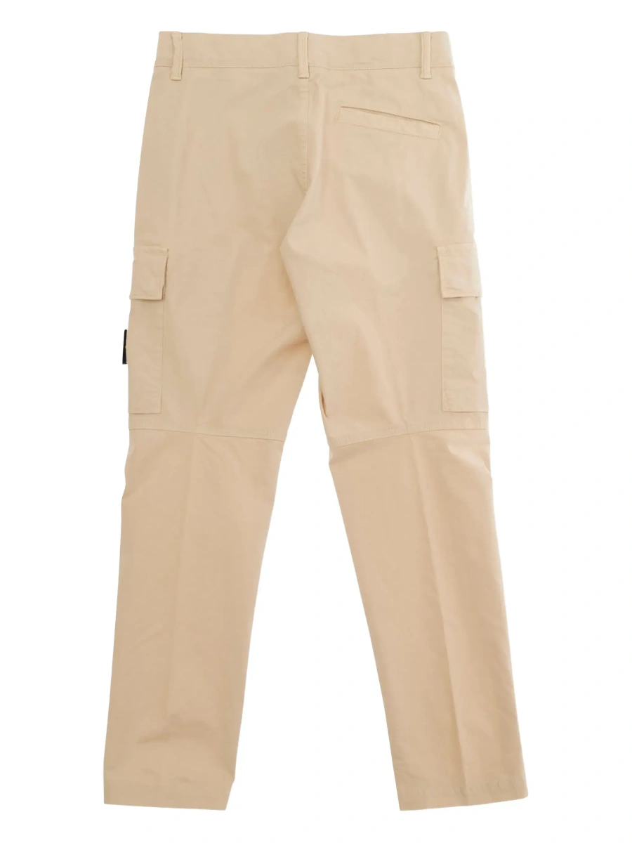 Pantaloni Stone Island bej din bumbac - Img 4