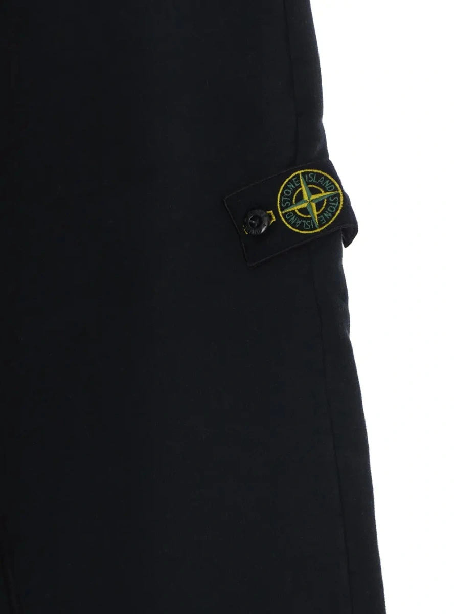 Pantaloni Stone Island negri din bumbac - Img 3