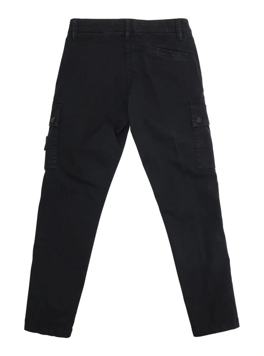 Pantaloni Stone Island negri din bumbac - Img 2
