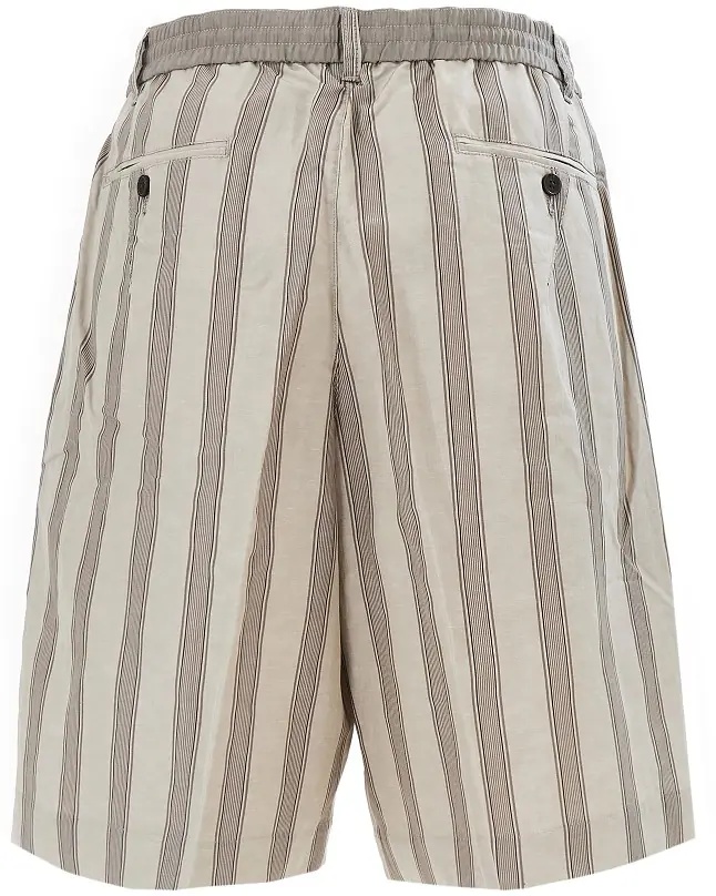 Pantaloni Striped motif linen-blend shorts - Img 3