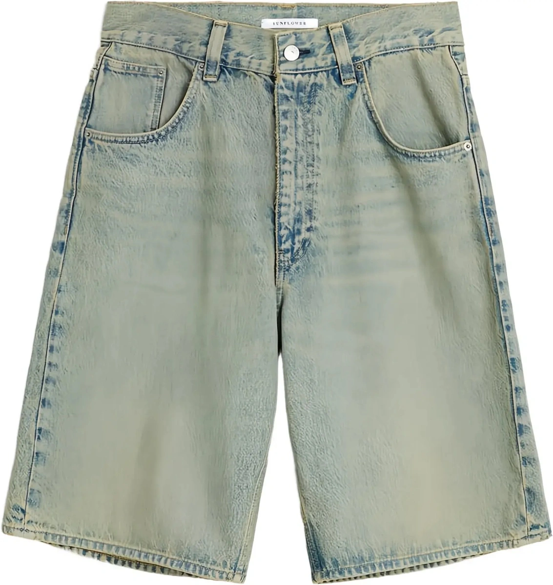 Pantaloni Super Wide Denim Bermuda Shorts - Img 5