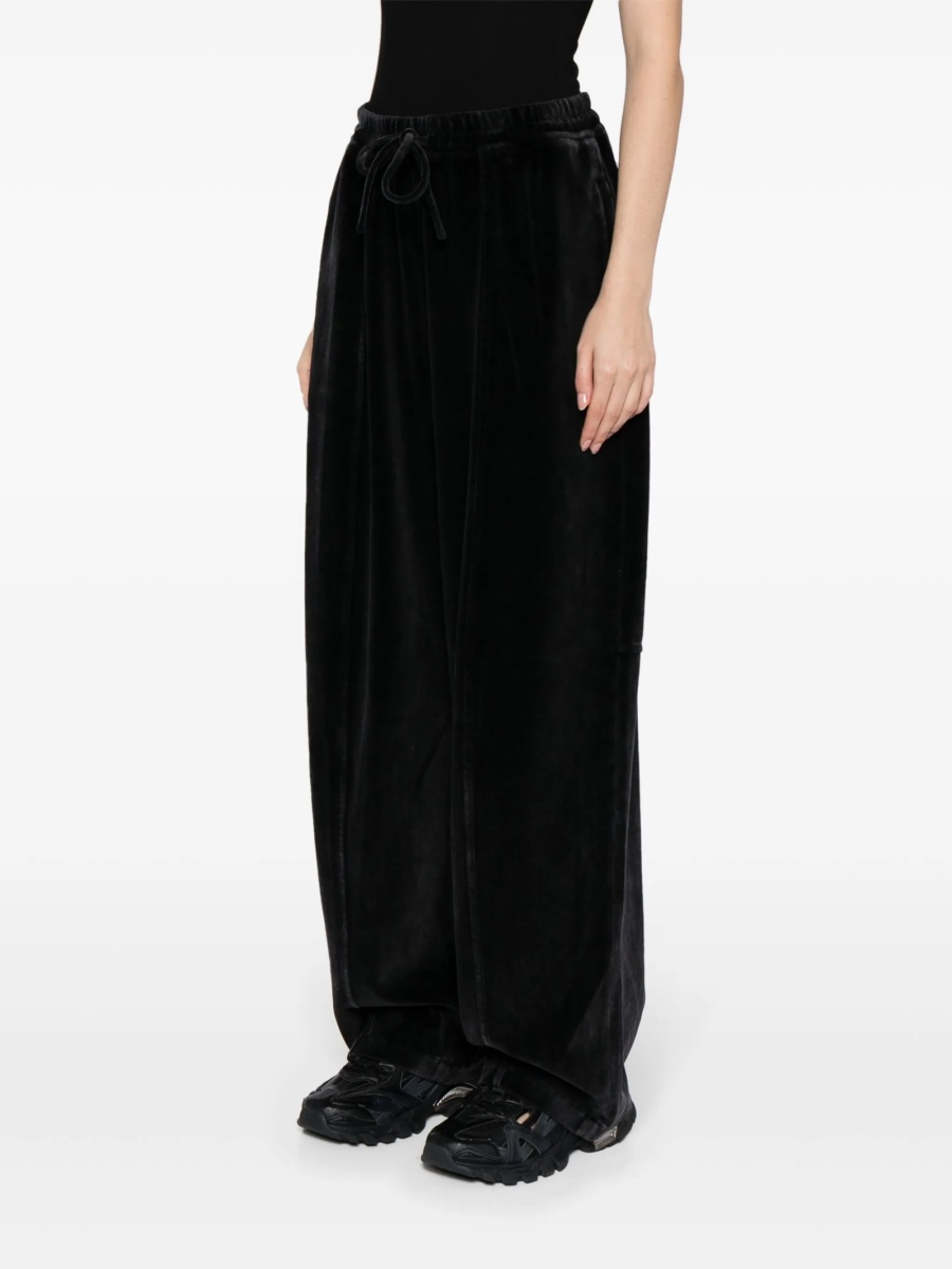 Pantaloni talie inalta Alexander Wang gri din bumbac si polyester - Img 3