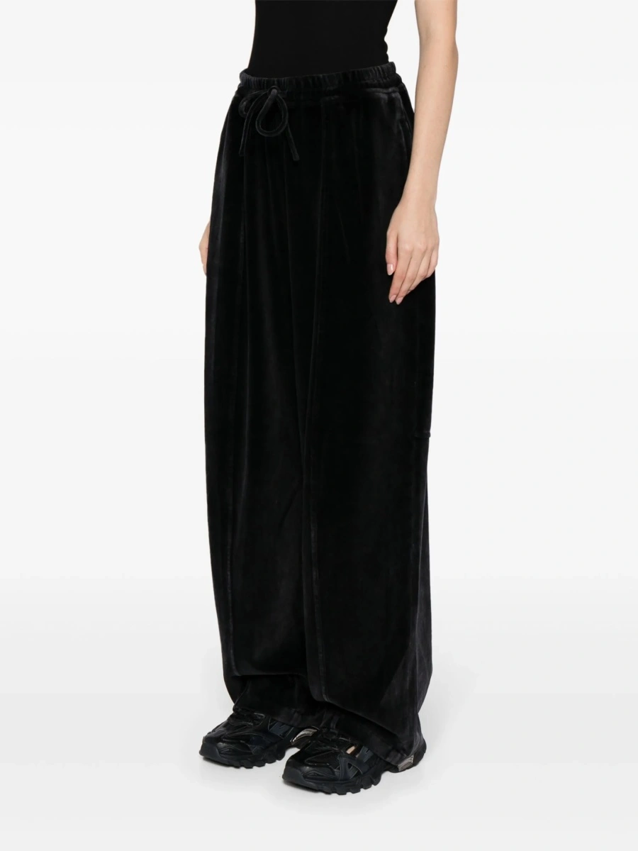 Pantaloni talie inalta Alexander Wang gri din bumbac si polyester - Img 3