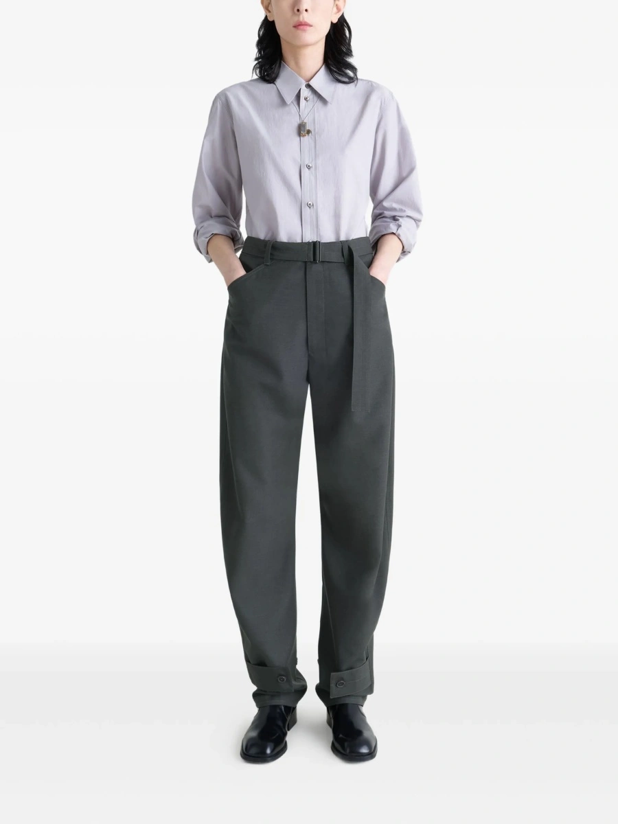 Pantaloni talie inalta LEMAIRE gri - Img 2