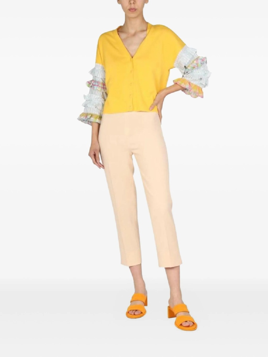 Pantaloni talie inalta LOVE Moschino neutri - Img 2