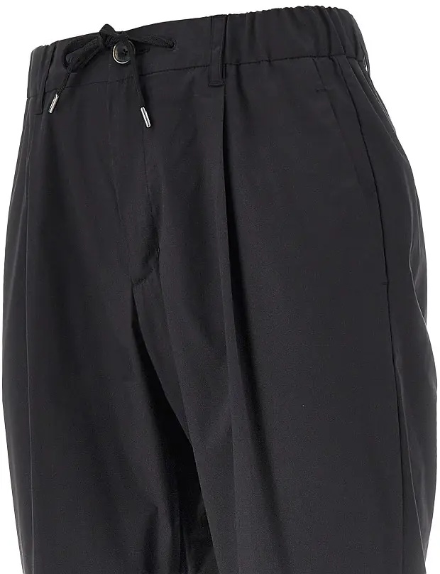 Pantaloni Technical poplin pants with drawstring - Img 2