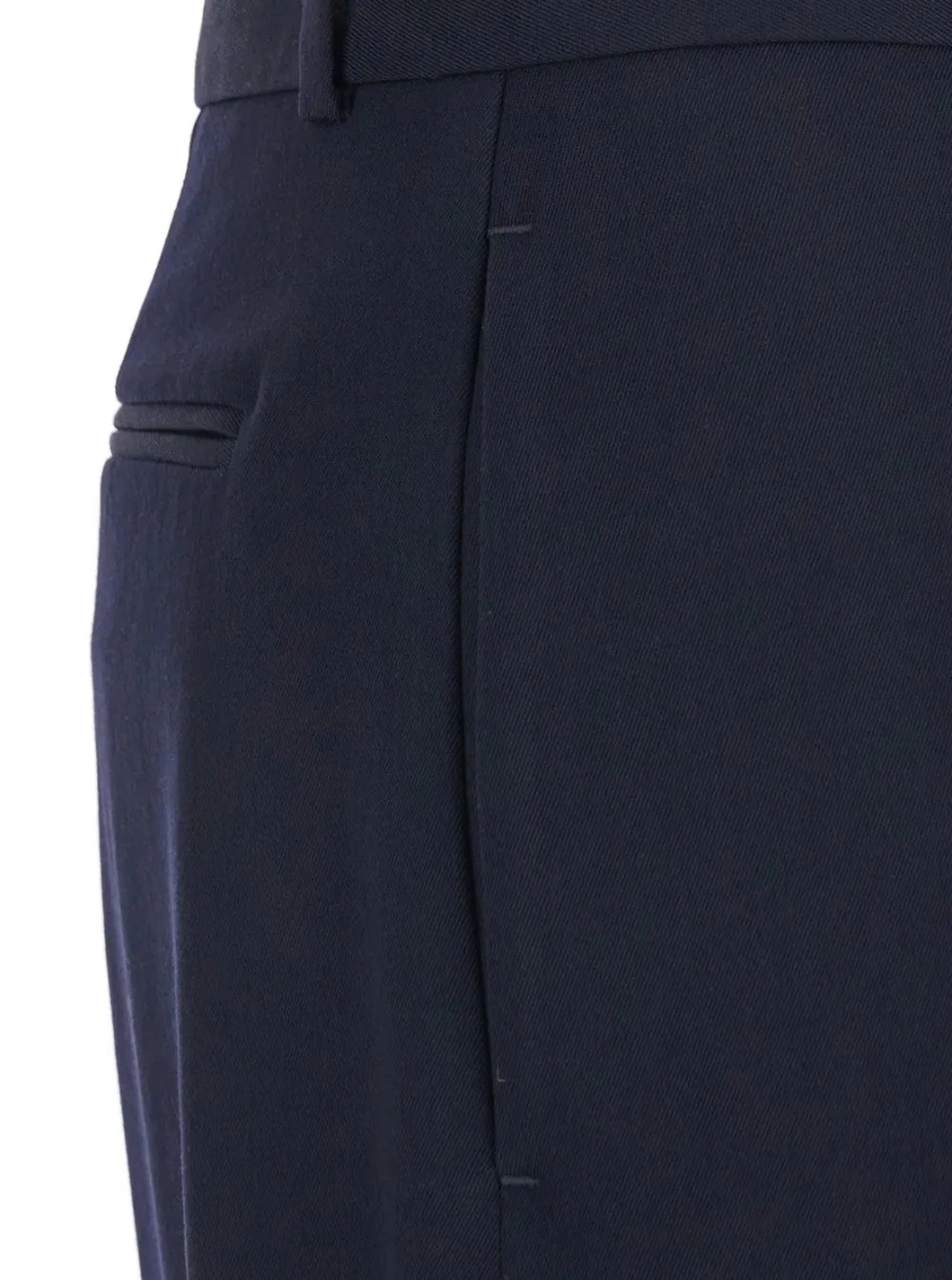 Pantaloni THE ROW albastri din lana 'Dender' - Img 3