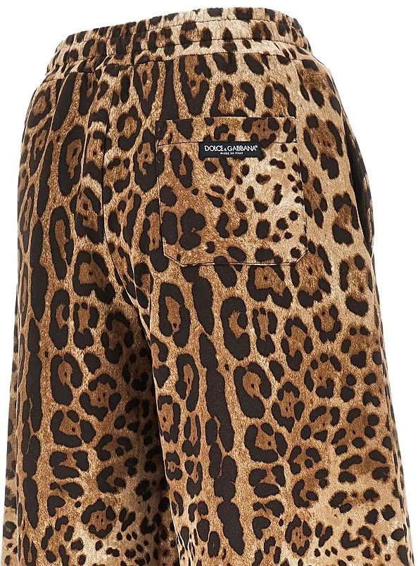 Pantaloni Wide-leg pants with leopard-print - Img 4