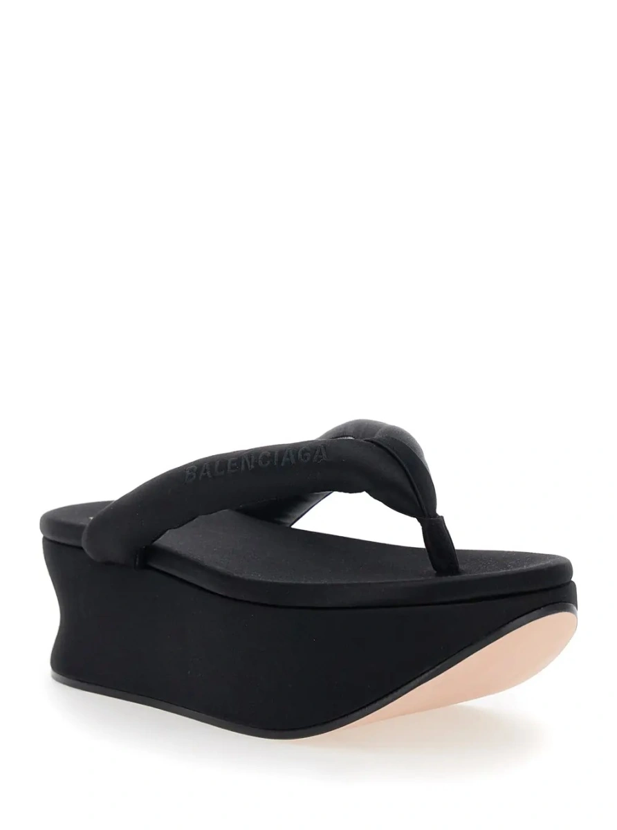 Pantofi cu platforma Balenciaga negri din vascoza - Img 2