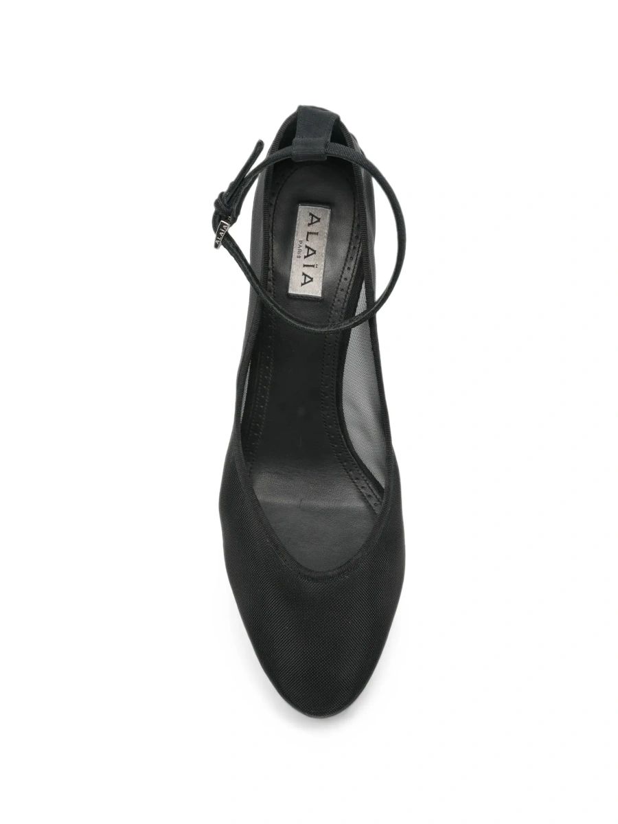 Pantofi cu toc Alaïa negri din piele - Img 7