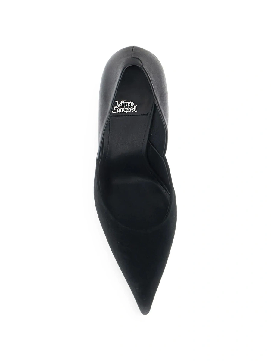 Pantofi cu toc Jeffrey Campbell negri din piele intoarsa - Img 7