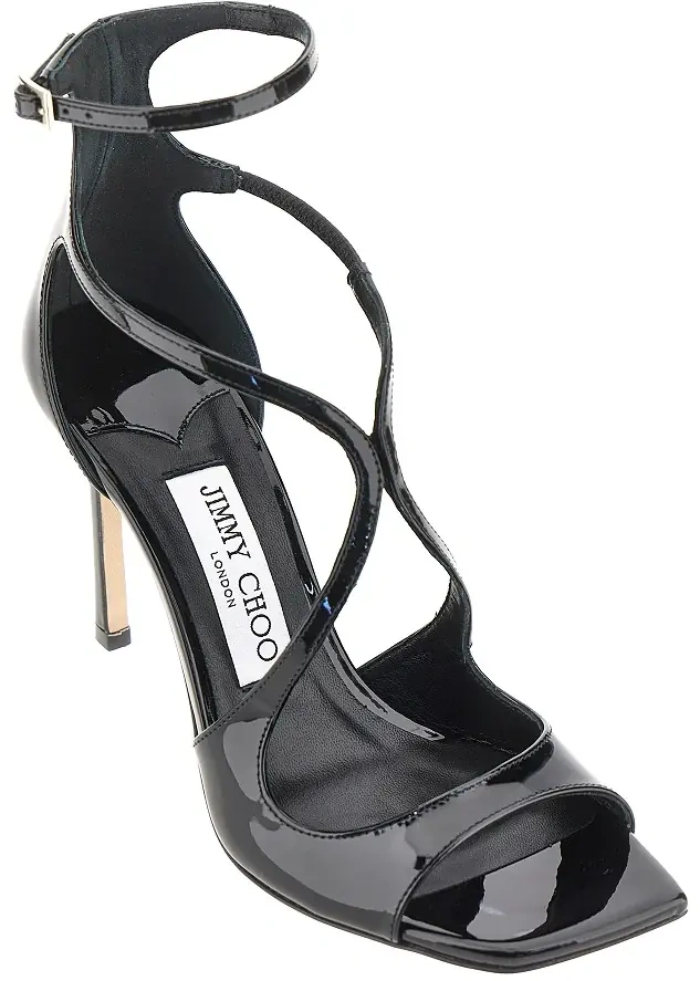 Pantofi cu toc Jimmy Choo negri din piele lacuita 'Azia' - Img 2