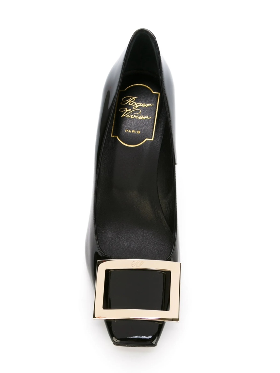 Pantofi cu toc Roger Vivier negri din piele - Img 5