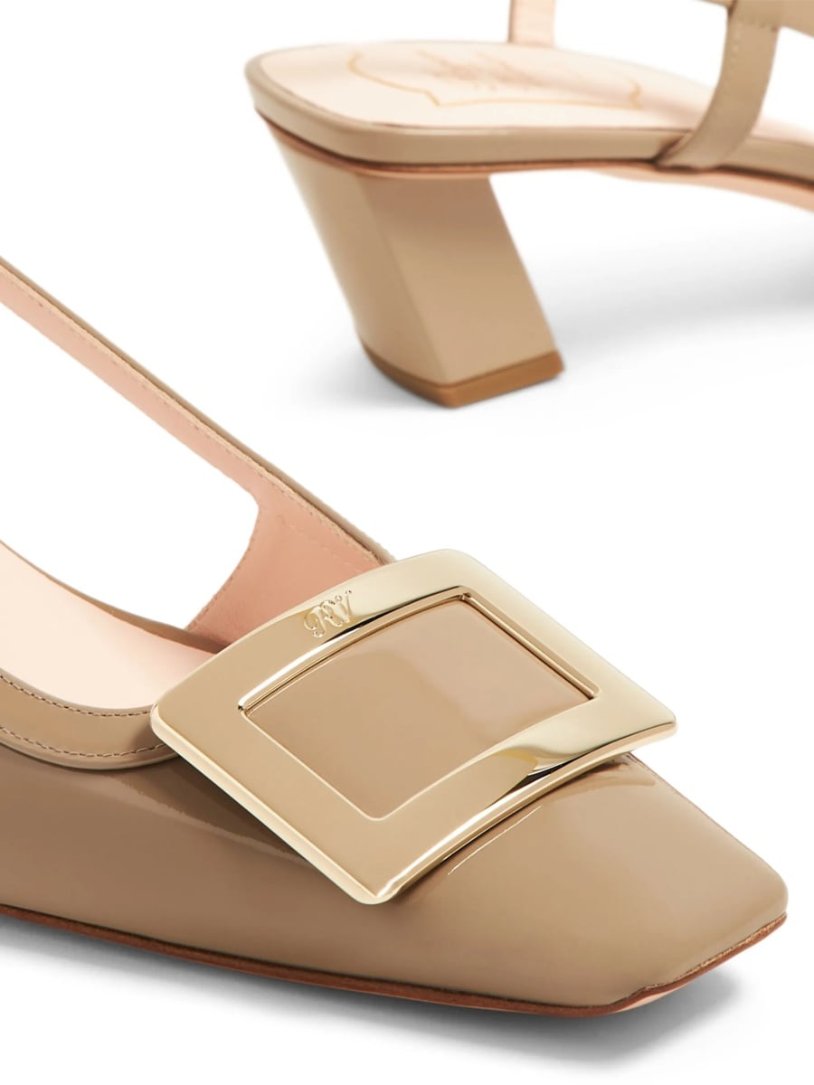 Pantofi cu toc Roger Vivier neutri - Img 4