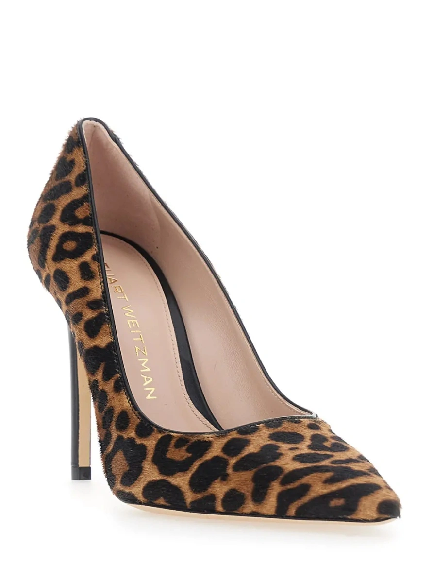 Pantofi cu toc Stuart Weitzman maro din piele 'Stuart Power' - Img 2