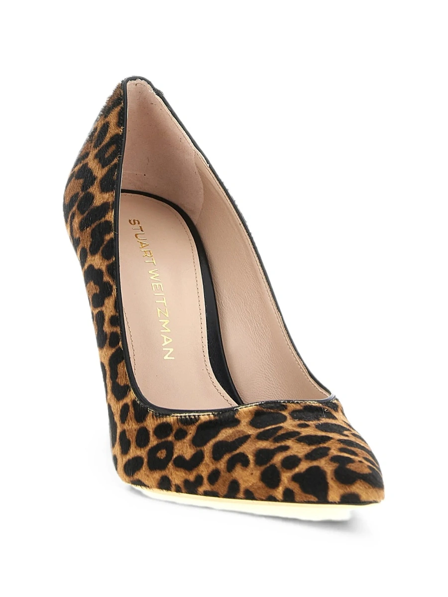 Pantofi cu toc Stuart Weitzman maro din piele 'Stuart Power' - Img 6