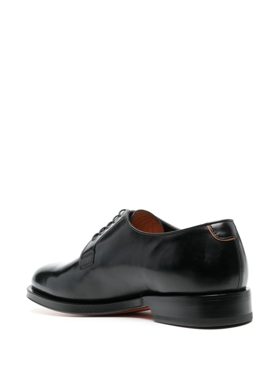 Pantofi Derby Ganni negri din piele - Img 3