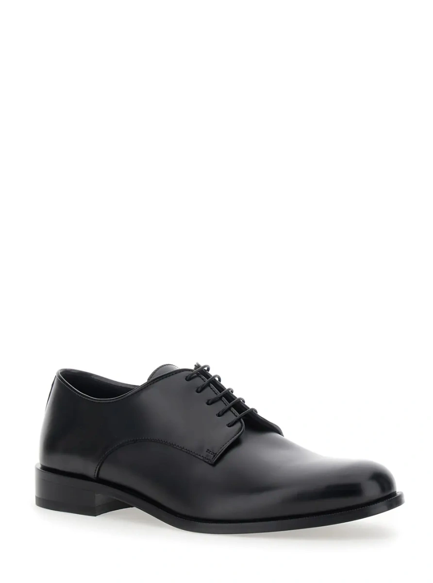 Pantofi eleganti Giorgio Armani negri din piele - Img 2