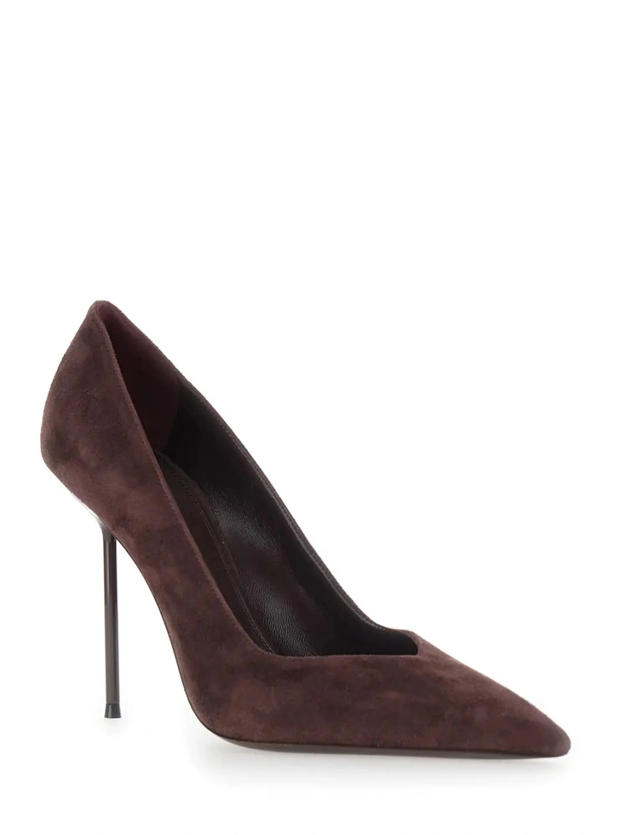 Pantofi 'Lidia' Brown Pumps with High Heel in Suede in for Women - Img 2