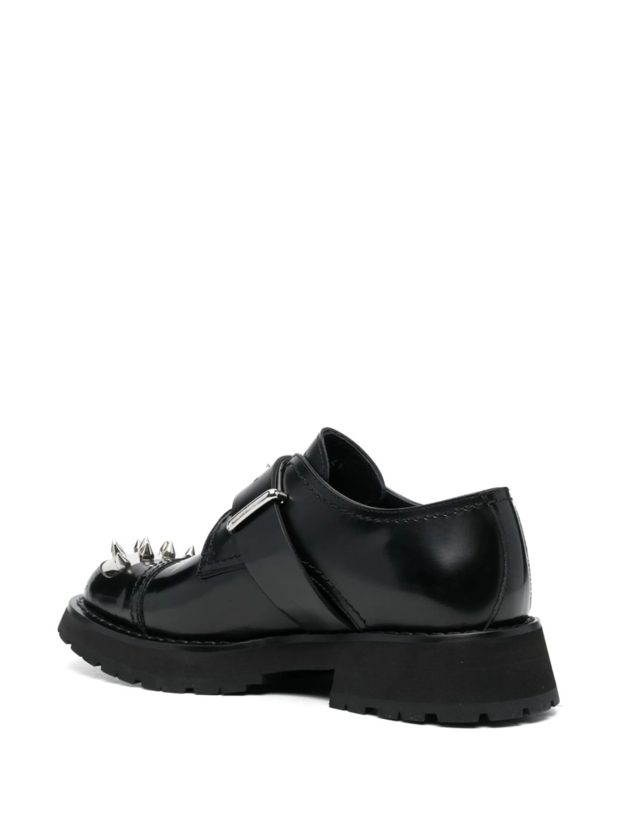 Pantofi Monkstrap Alexander McQueen negri din piele - Img 3
