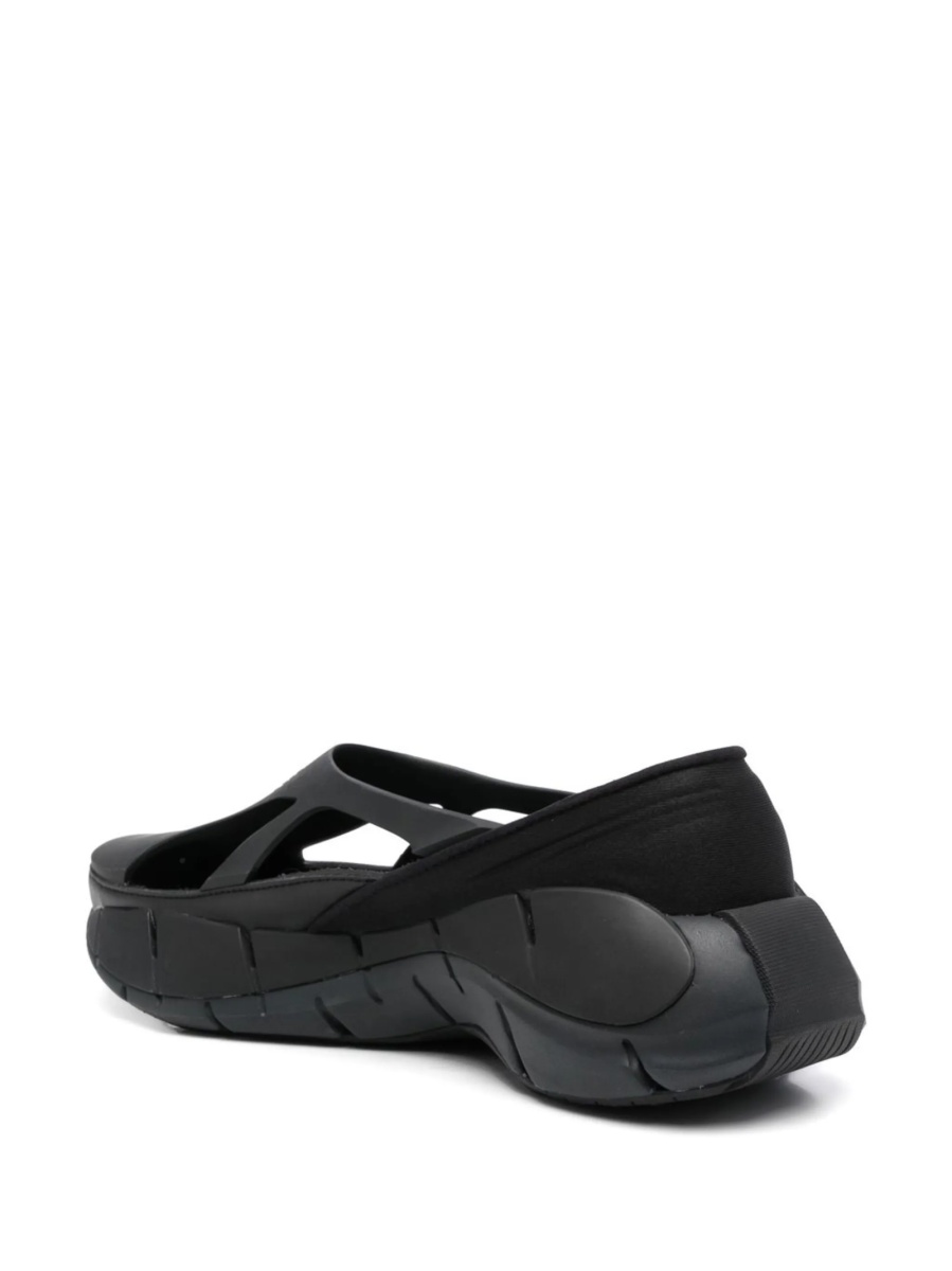 Pantofi slip-on MAISON MARGIELA X REEBOK negri din cauciuc si material textil - Img 3