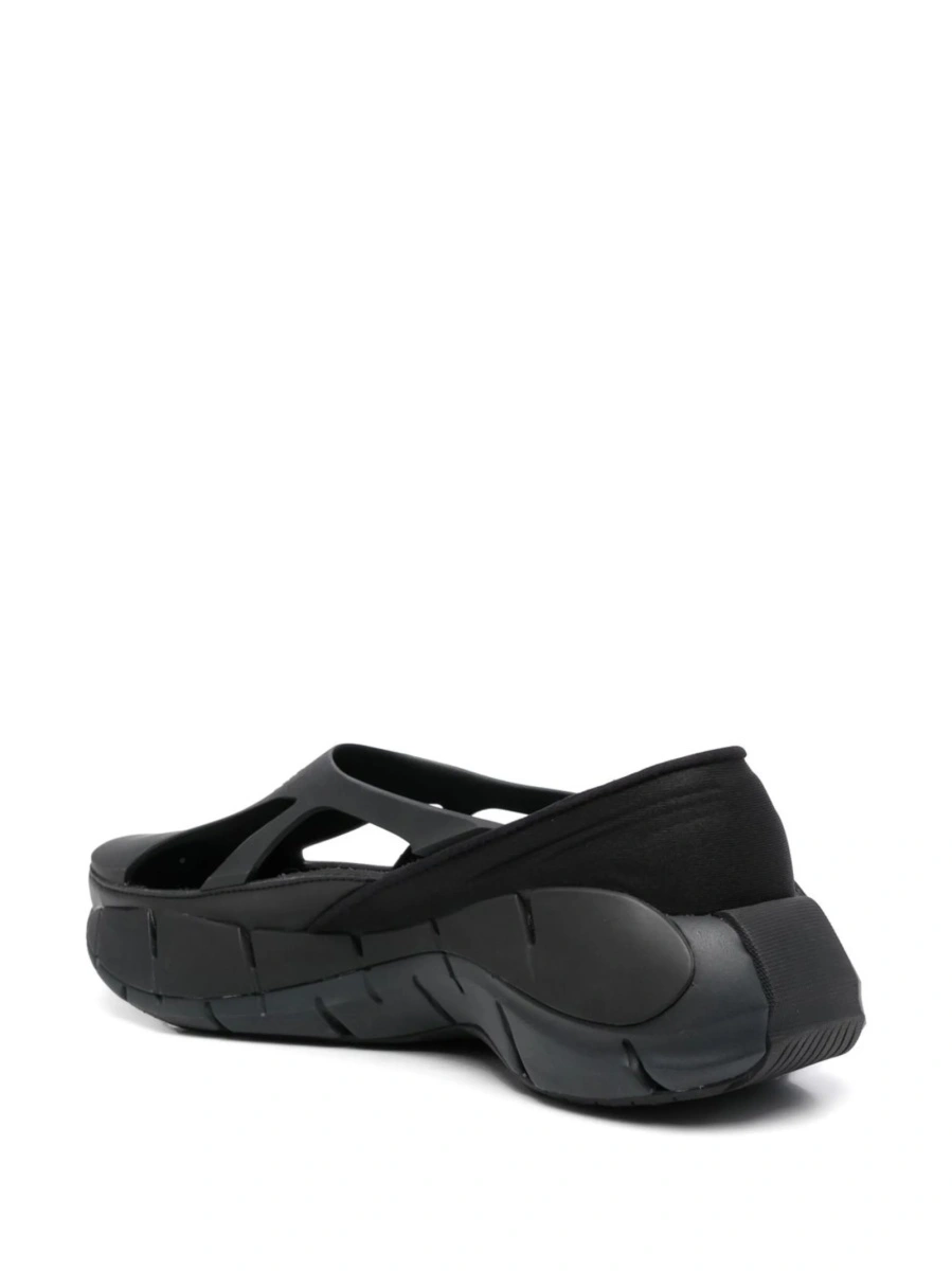 Pantofi slip-on MAISON MARGIELA X REEBOK negri din cauciuc si material textil - Img 3
