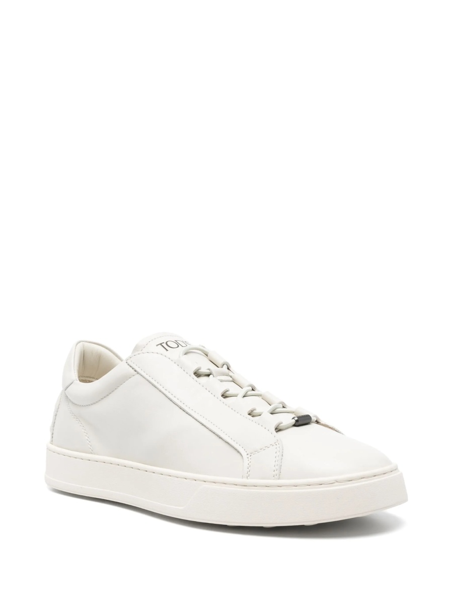Pantofi slip-on TOD'S albi din piele - Img 2