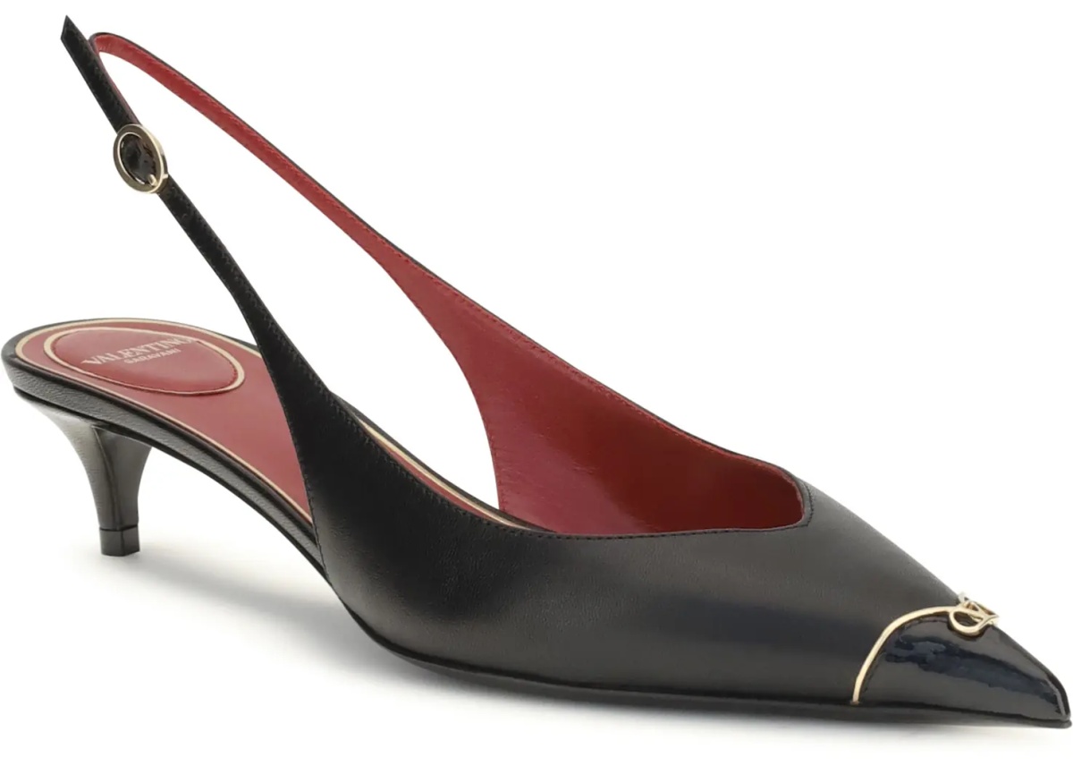 Pantofi VLogo Signature kitten-heel slingback Pumps - Img 2