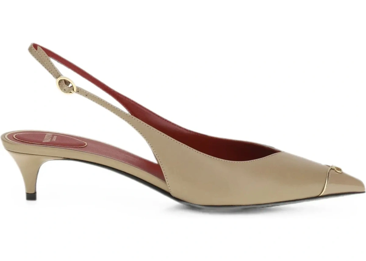 Pantofi VLogo Signature kitten-heel slingback Pumps - Img 8