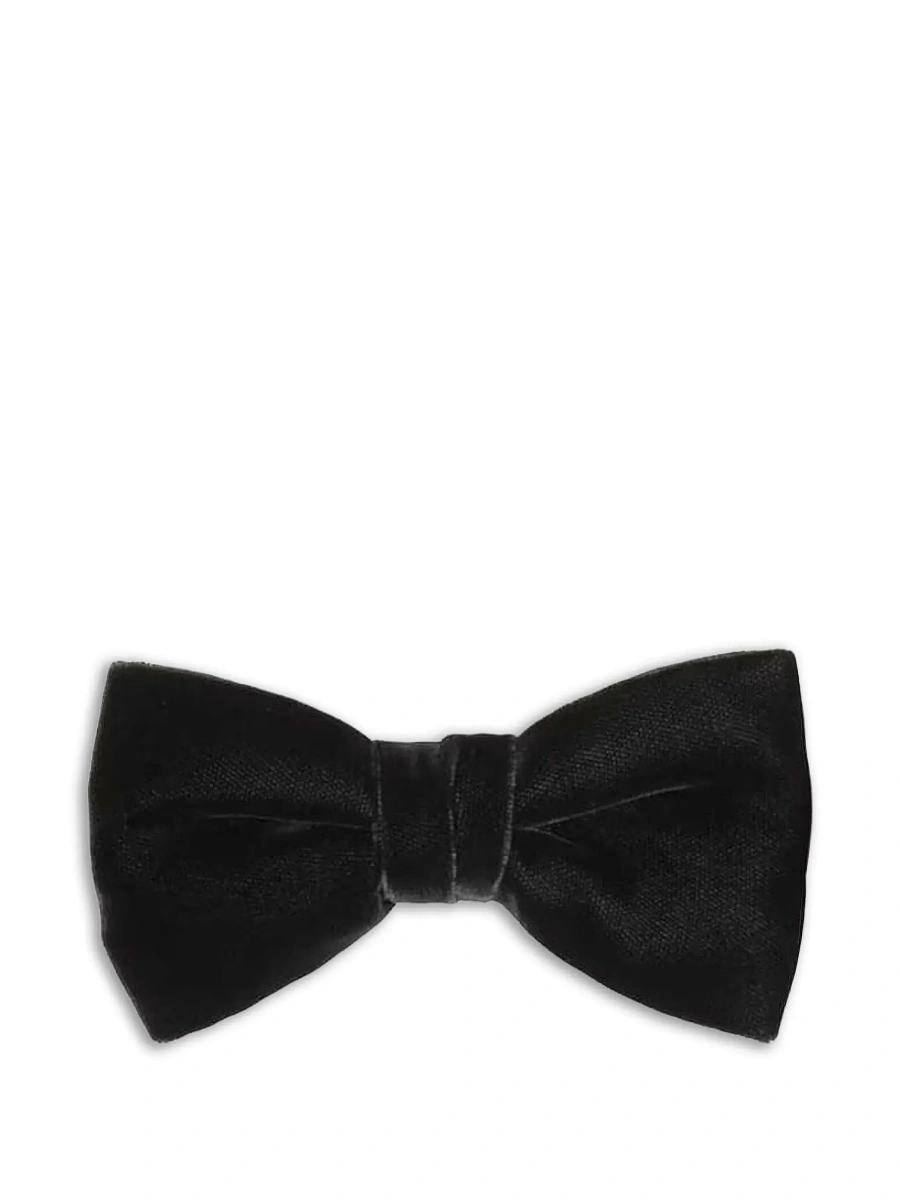 Papion Saint Laurent negru din catifea - Img 5