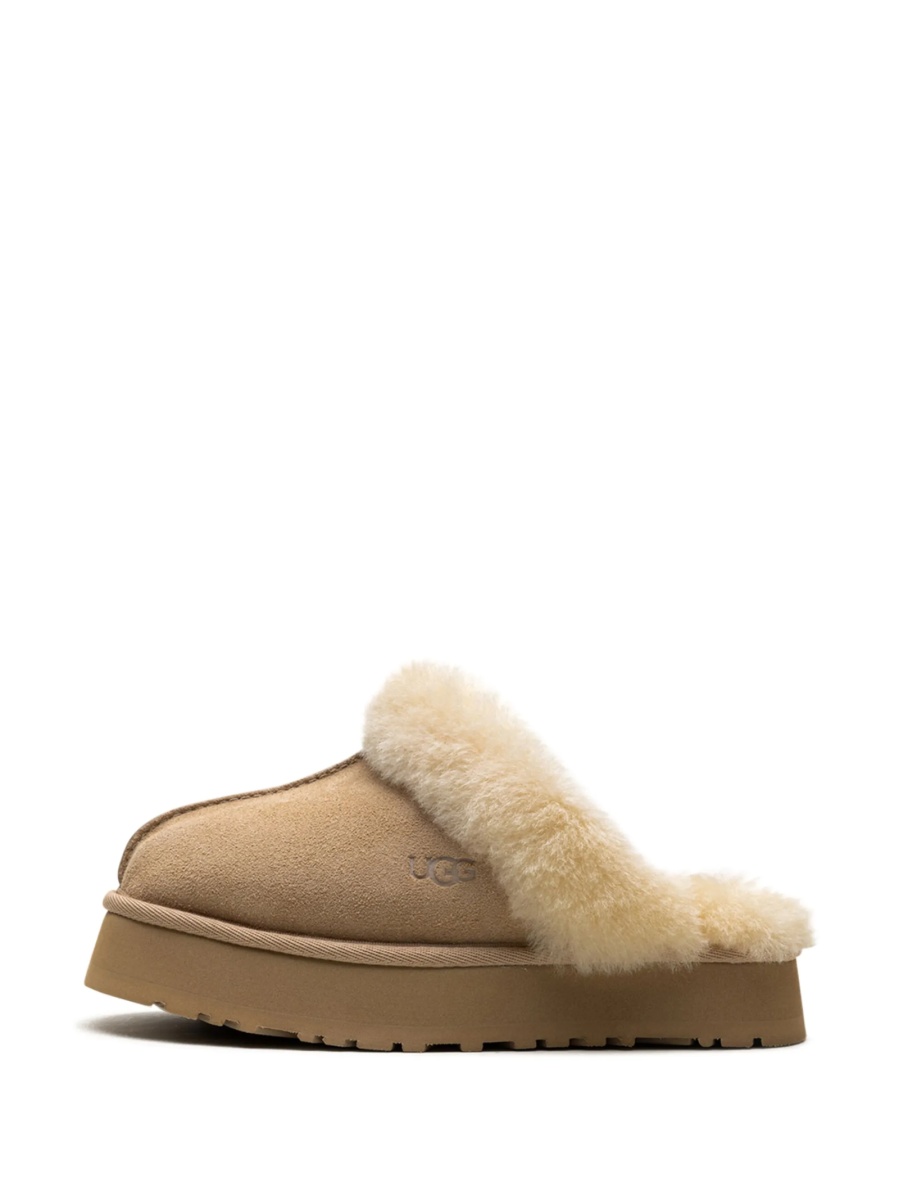 Papuci UGG neutri din piele si piele intoarsa - Img 5