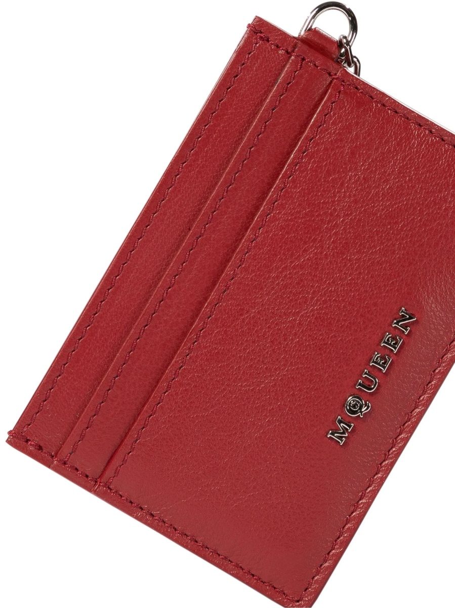 Portofel Alexander McQueen rosu din piele - Img 4