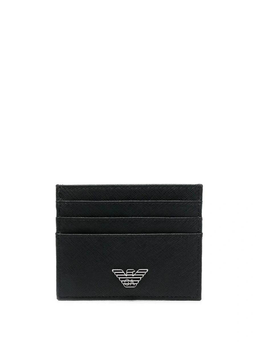Portofel Emporio Armani negru din tesatura tehnica - Img 5