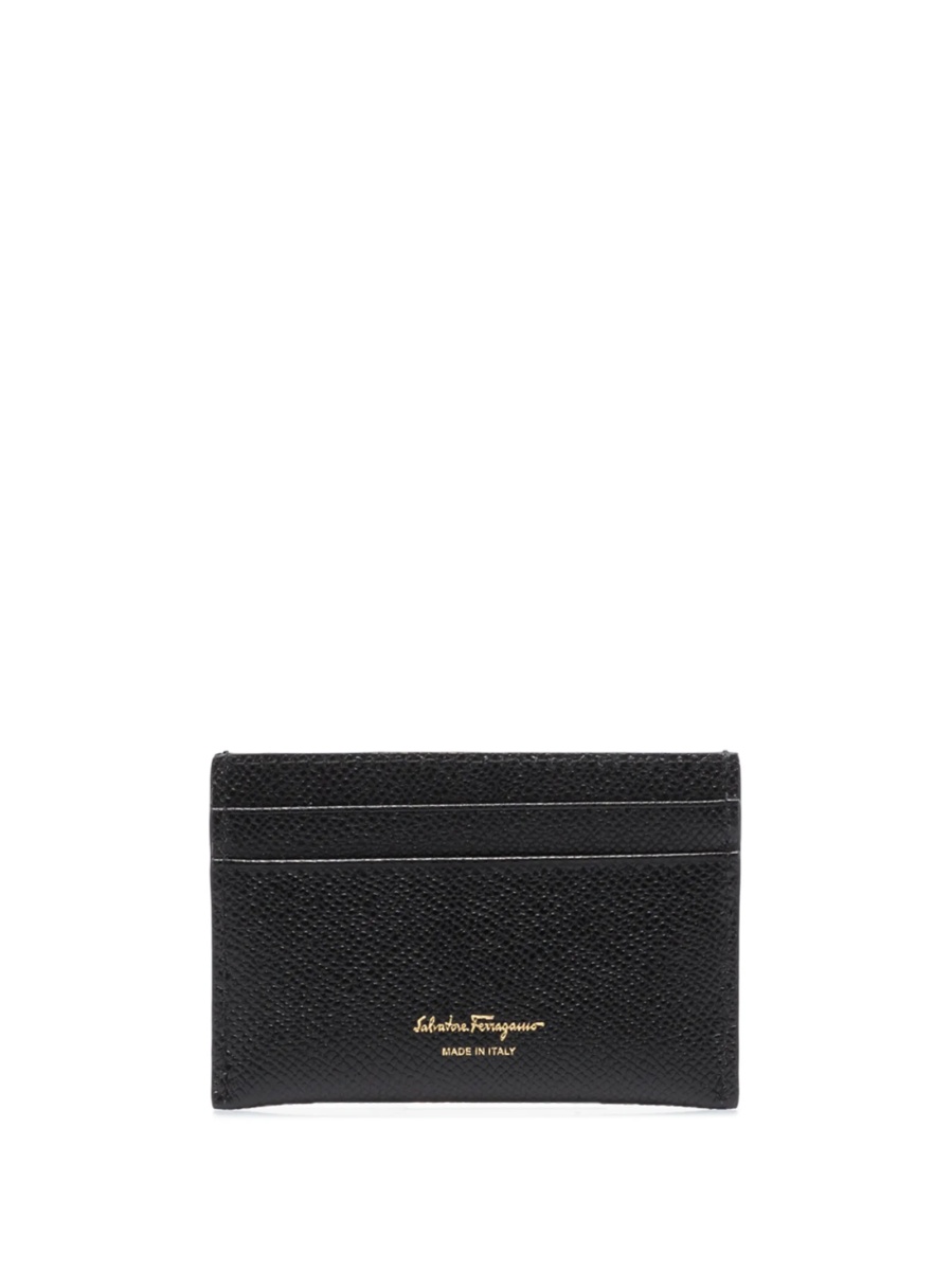 Portofel Ferragamo gancini negru din piele - Img 2