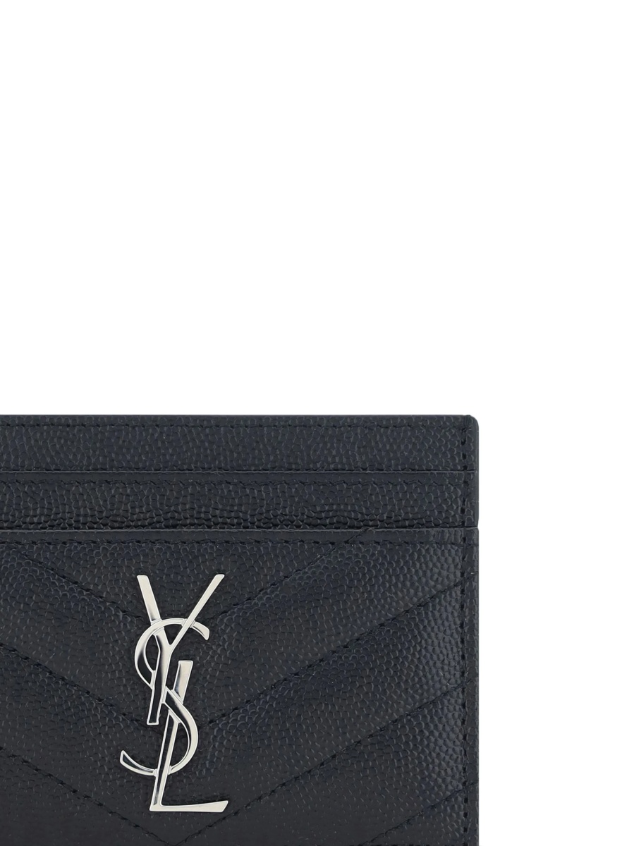 Portofel Saint Laurent negru din piele - Img 3