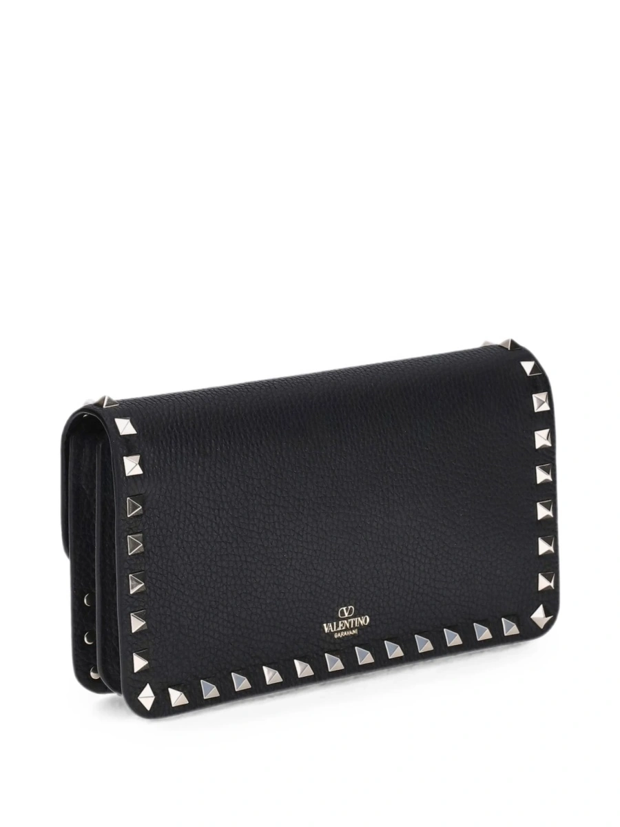 Portofel Valentino Garavani Rockstud negru din piele - Img 4