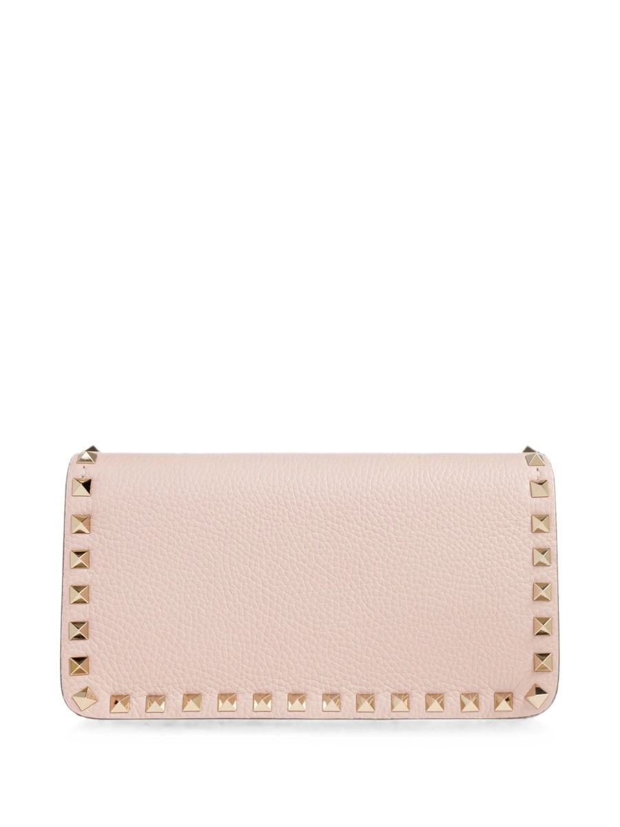 Portofel Valentino Garavani Rockstud roz din piele - Img 3