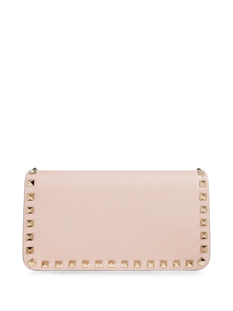 Portofel Valentino Garavani Rockstud roz din piele - Img 3