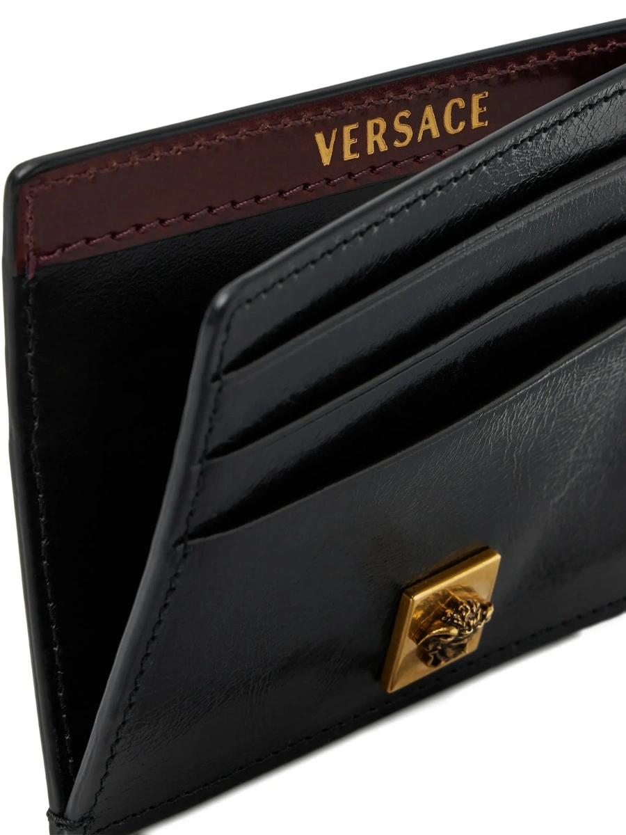 Portofel Versace negru din piele - Img 4