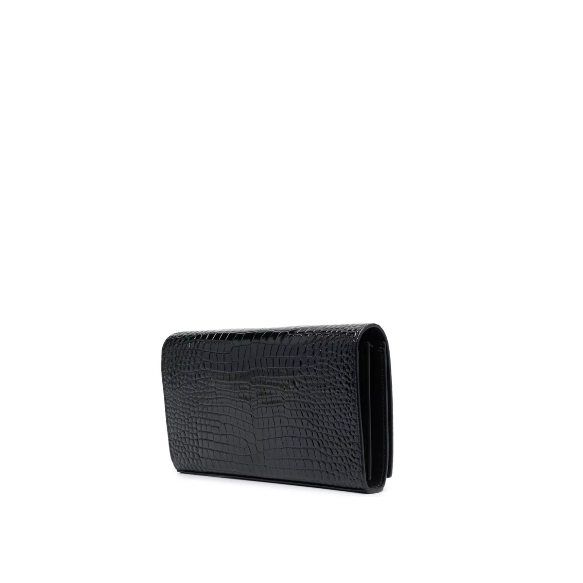 Portofele Saint Laurent Cassandre Croc Embossed Leather Chain Wallet - Img 2