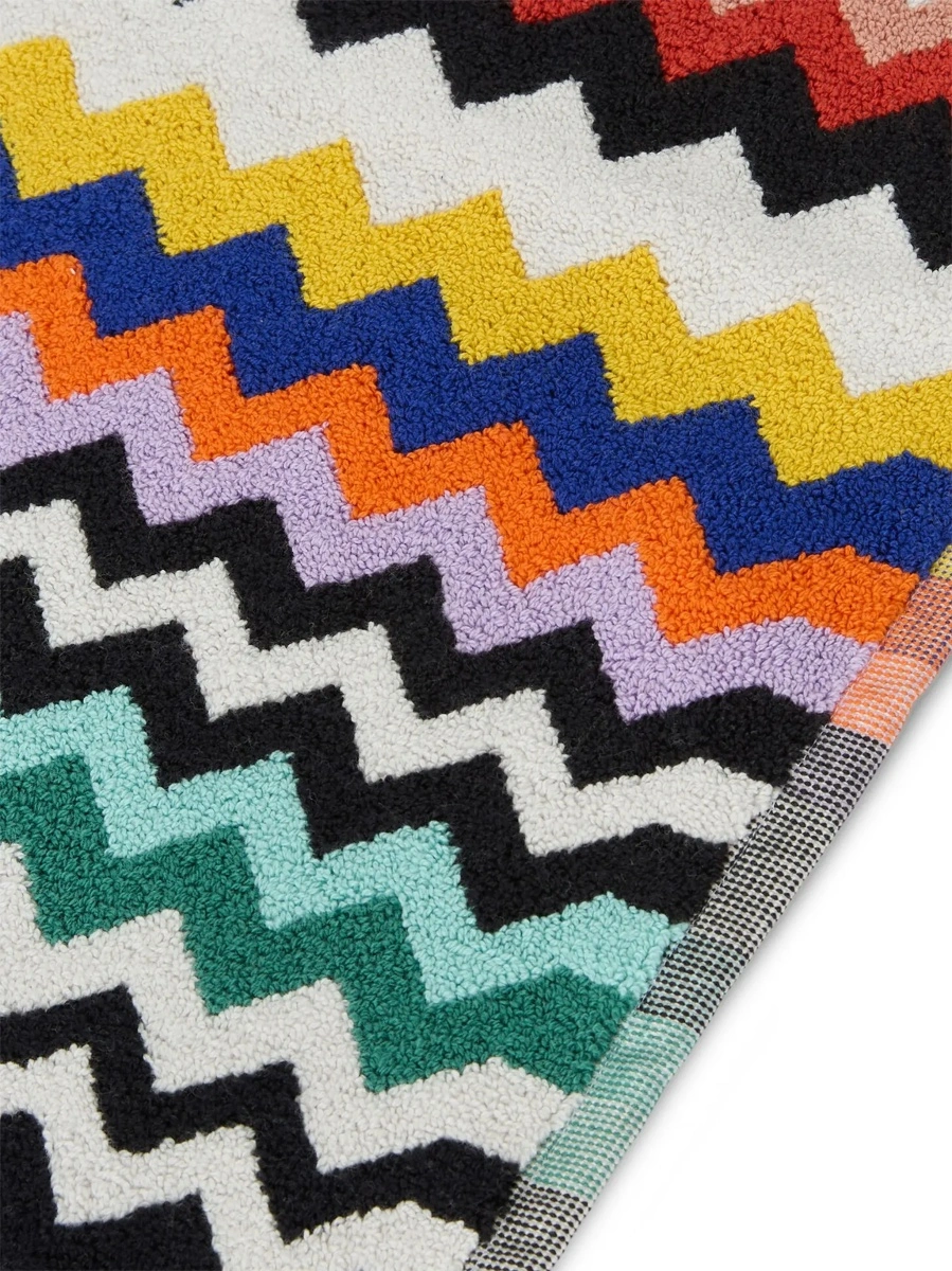 Prosop de baie MISSONI BEACHWEAR HOME multicolor din bumbac cu motiv zigzag - Img 6