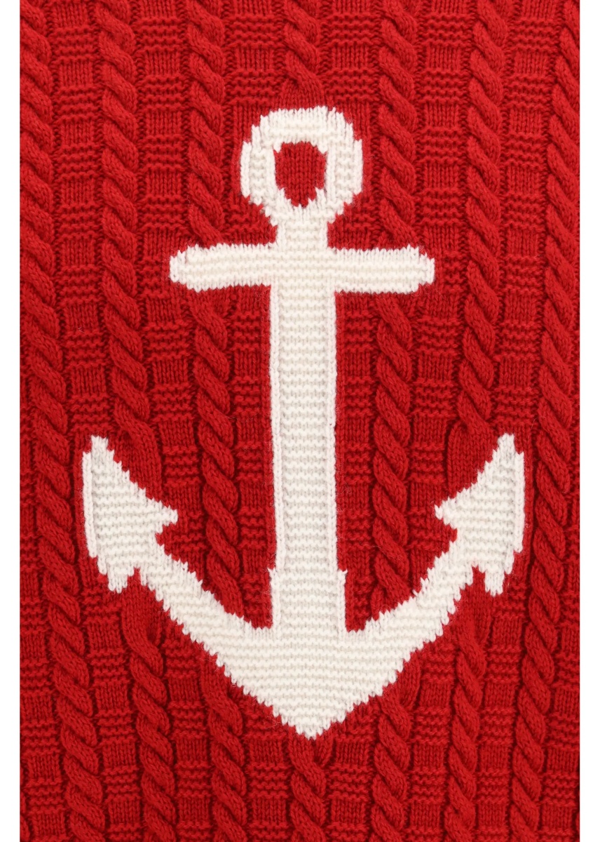 Pulover 4-Bar merino wool Sweater with Anchor motif - Img 3