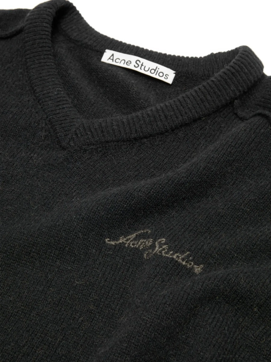 Pulover Acne Studios negru din lana - Img 7