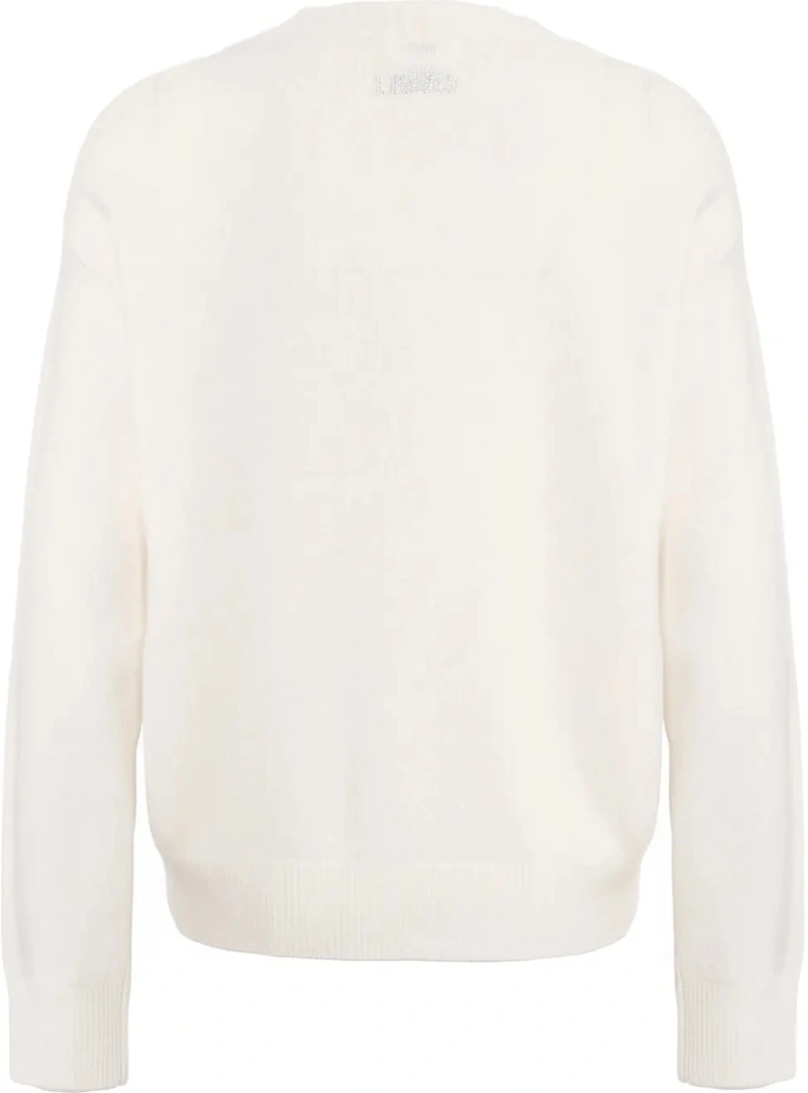 Pulover casual Liu Jo White alb - Img 3