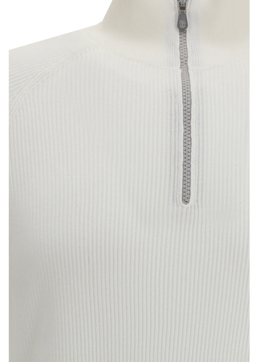 Pulover Cotton Sweater with a high neckline - Img 3