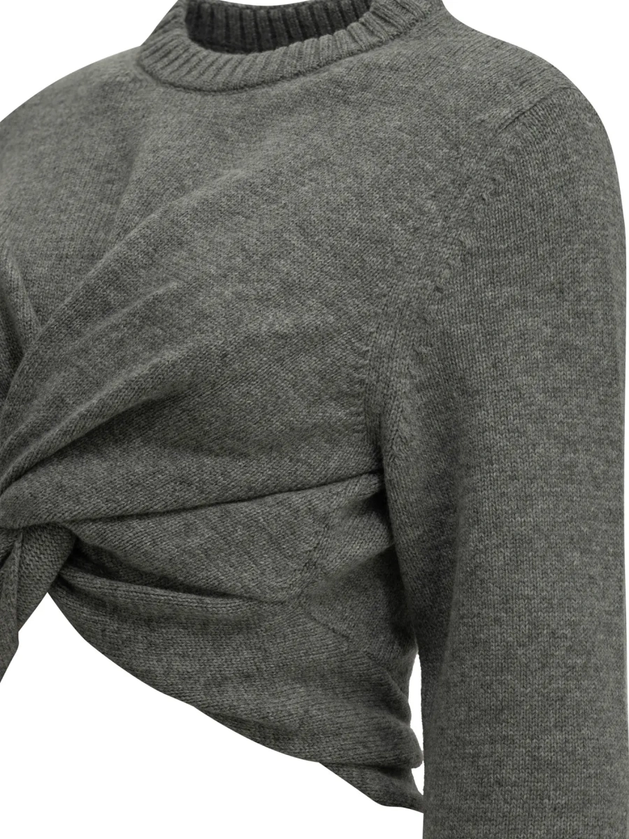 Pulover Cropped crew-neck sweater - Img 4