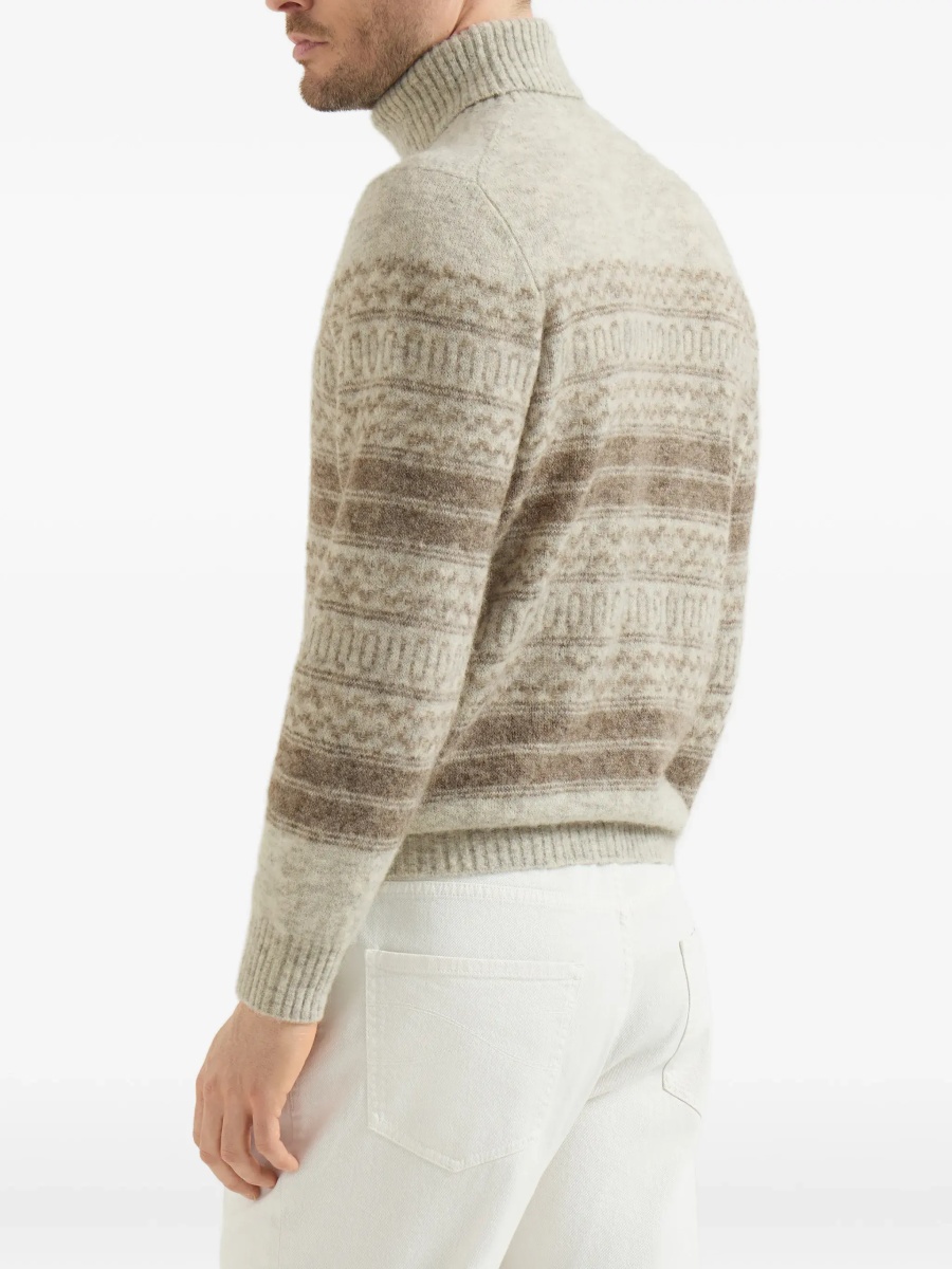 Pulover Fair Isle knit turtleneck Sweater - Img 6