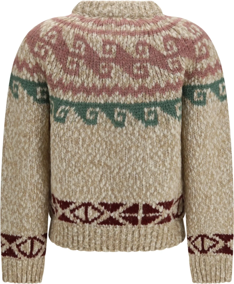 Pulover Geometric jacquard wool-blend Sweater - Img 2